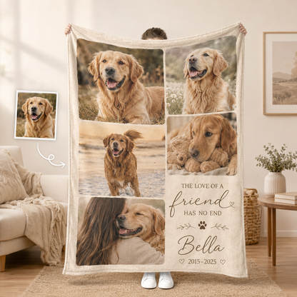 Custom Photo My Dog Memorial Blanket | Personalized Dog Lovers Gifts | Gift For Dog Lovers TOM99