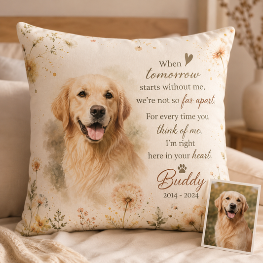 Custom Photo Dog Pillow | Gift For Dog Lovers | Personalized Dog Decor TOM99