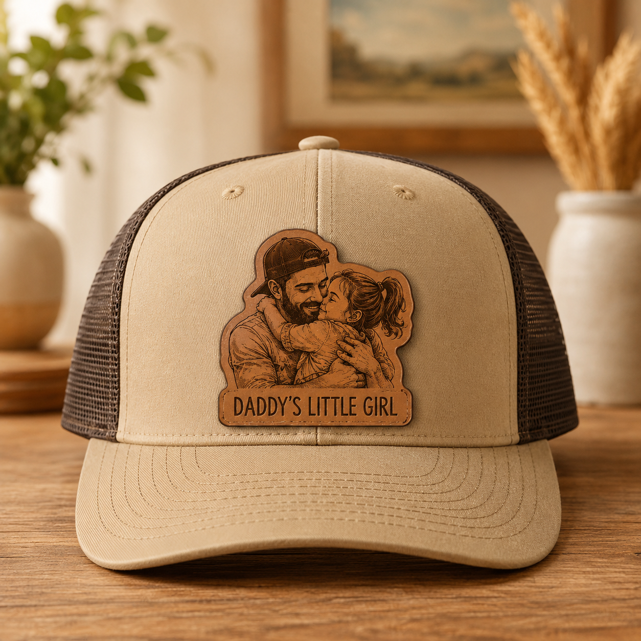 Personalized Girl Dad Trucker Hat | Custom Dad Photo Hat | Father's Day Gift | Gift For Dad | Dad Gifts TOM99