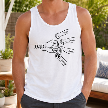 Custom Dad Bump Tank Top, Personalized Dad Gifts | Gift For Dad, Grandpa TOM99