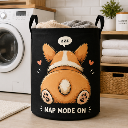 Custom Photo Dog Laundry Basket | Gift For Dog Lovers | Dog Bathroom Decor