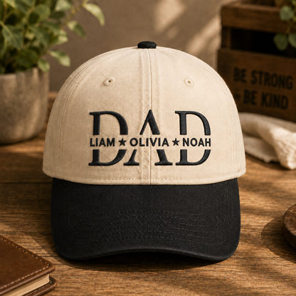 Custom Photo Dad Embroidered Hat, Personalized Cap, Custom Portrait Dad Hat, Father’s Day Gift TOM99