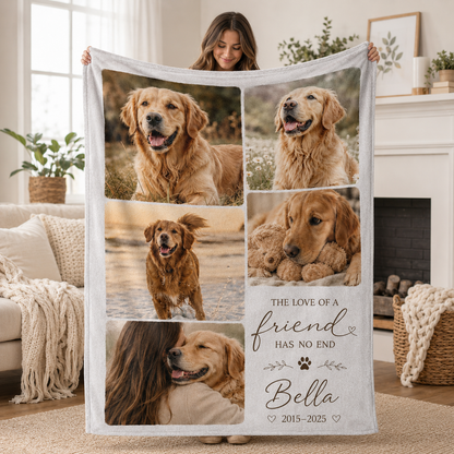 Custom Photo My Dog Memorial Blanket | Personalized Dog Lovers Gifts | Gift For Dog Lovers TOM99