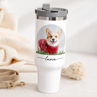 Custom Photo Dog 30oz Tumbler | Gift For Dog Lovers | Pet Lover Gifts TOM99
