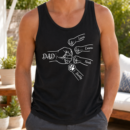 Custom Dad Bump Tank Top, Personalized Dad Gifts | Gift For Dad, Grandpa TOM99