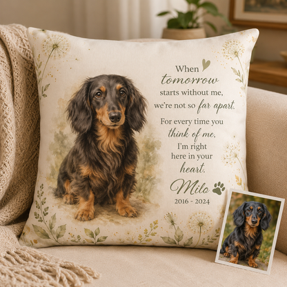 Custom Photo Dog Pillow | Gift For Dog Lovers | Personalized Dog Decor TOM99