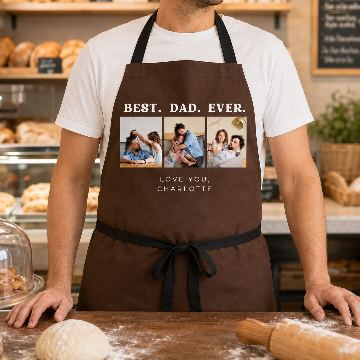 Custom Photo Best Dad Ever Apron, Personalized Apron For Dad, Gifts For Dad - TOM99