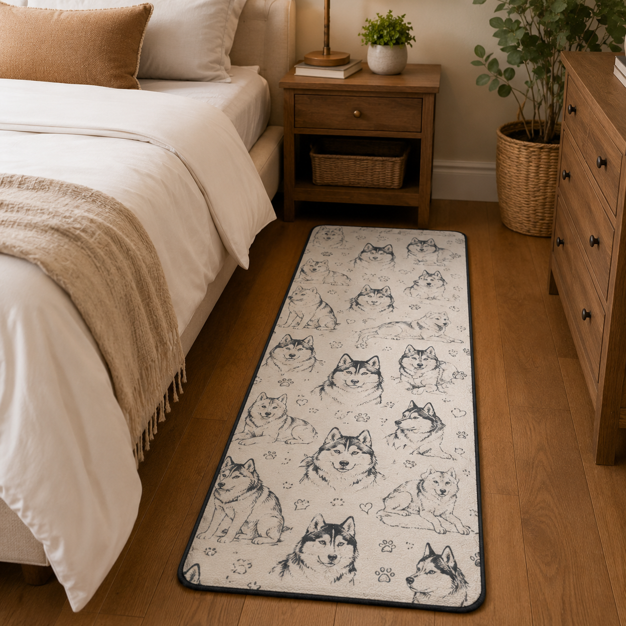 Custom Photo Dog Runner Rug | Pet Hallway Runner Carpet | Gift For Dog Lovers