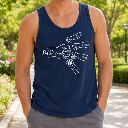 Custom Dad Bump Tank Top, Personalized Dad Gifts | Gift For Dad, Grandpa TOM99