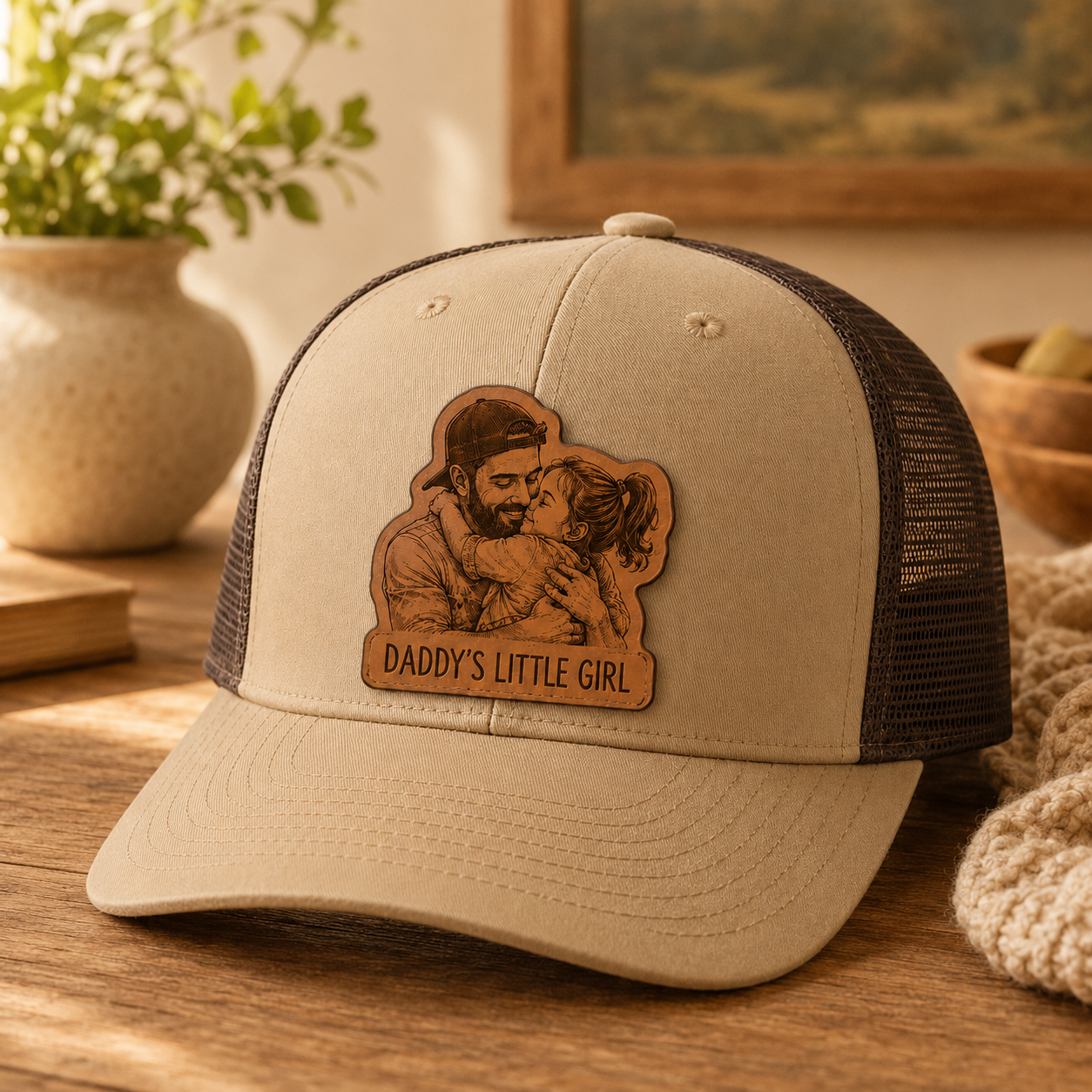 Personalized Girl Dad Trucker Hat | Custom Dad Photo Hat | Father's Day Gift | Gift For Dad | Dad Gifts TOM99