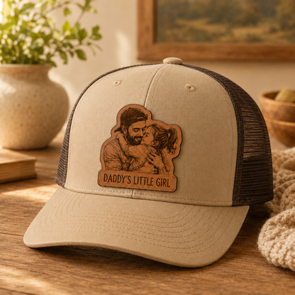 Personalized Girl Dad Trucker Hat | Custom Dad Photo Hat | Father's Day Gift | Gift For Dad | Dad Gifts TOM99