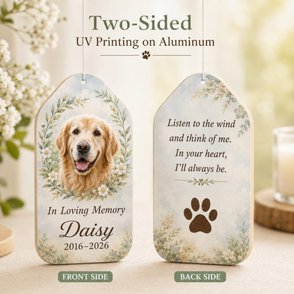 Custom Photo Dog In Loving Memory Wind Chime | Personalized Dog Lovers Gifts | Gift For Dog Lovers TOM99