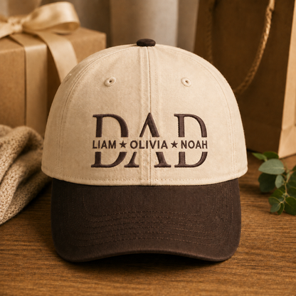 Custom Photo Dad Embroidered Hat, Personalized Cap, Custom Portrait Dad Hat, Father’s Day Gift TOM99