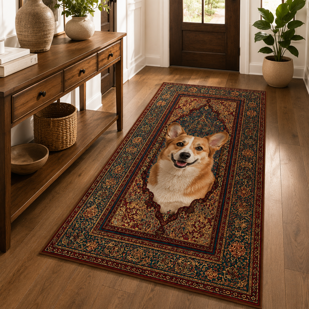 Custom Photo Dog Area Rug | Gift For Dog Lovers