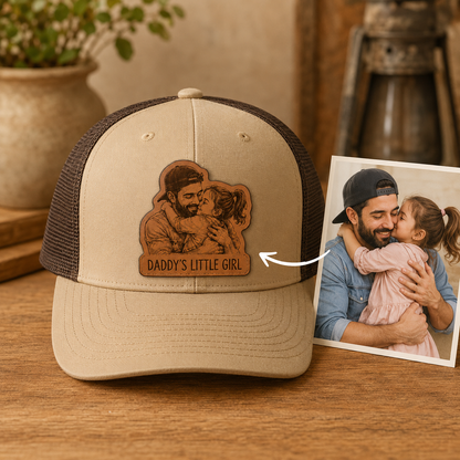 Personalized Girl Dad Trucker Hat | Custom Dad Photo Hat | Father's Day Gift | Gift For Dad | Dad Gifts TOM99