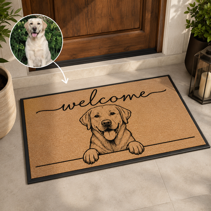 Custom Photo Dog Doormat | Photo Pet Doormat | Gift For Dog Lovers