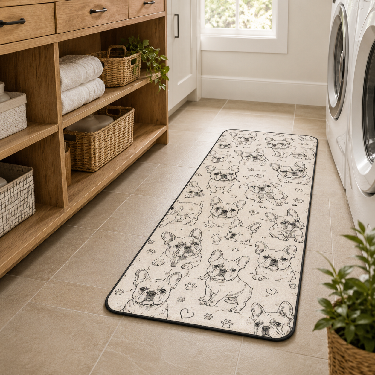 Custom Photo Dog Runner Rug | Pet Hallway Runner Carpet | Gift For Dog Lovers