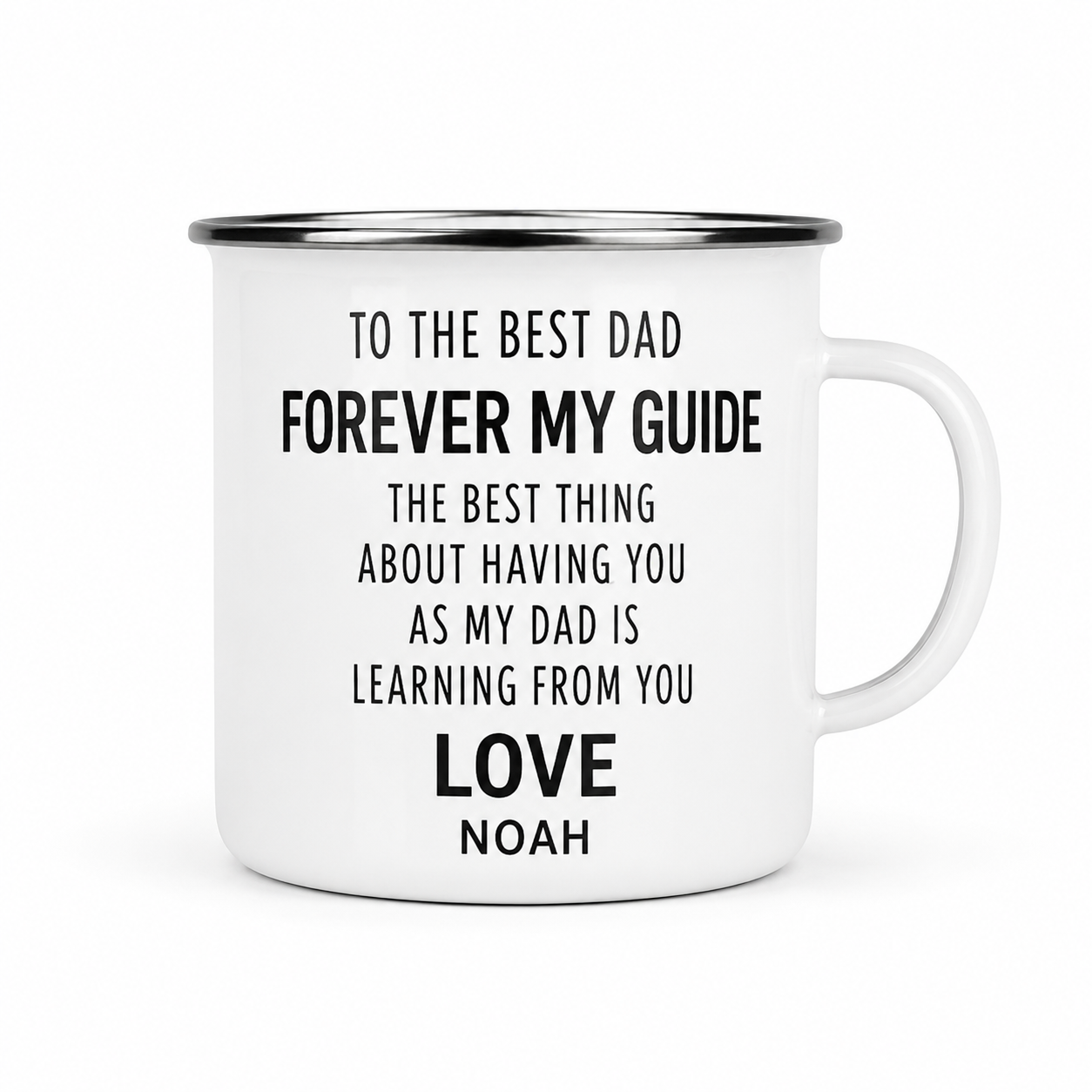 Personalized Dad Papa Camp Mug 12oz, Custom Dad Enamel Cup, Gift For Dad TOM99