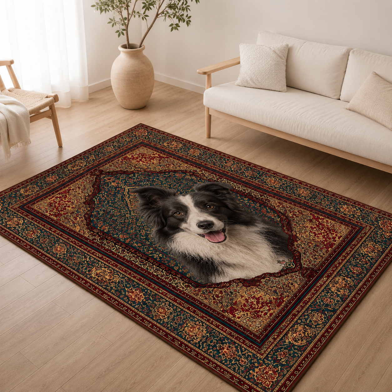 Custom Photo Dog Area Rug | Gift For Dog Lovers
