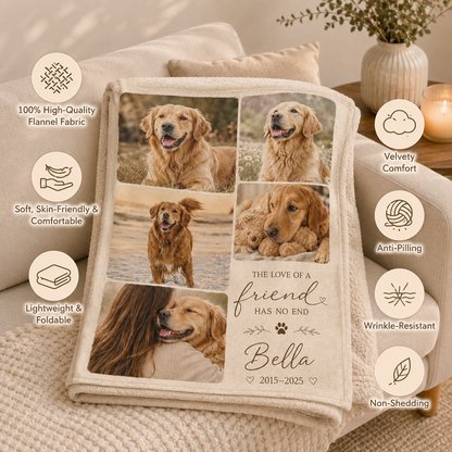 Custom Photo My Dog Memorial Blanket | Personalized Dog Lovers Gifts | Gift For Dog Lovers TOM99