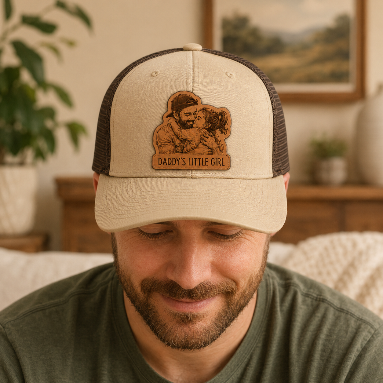 Personalized Girl Dad Trucker Hat | Custom Dad Photo Hat | Father's Day Gift | Gift For Dad | Dad Gifts TOM99