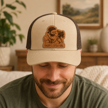 Personalized Girl Dad Trucker Hat | Custom Dad Photo Hat | Father's Day Gift | Gift For Dad | Dad Gifts TOM99