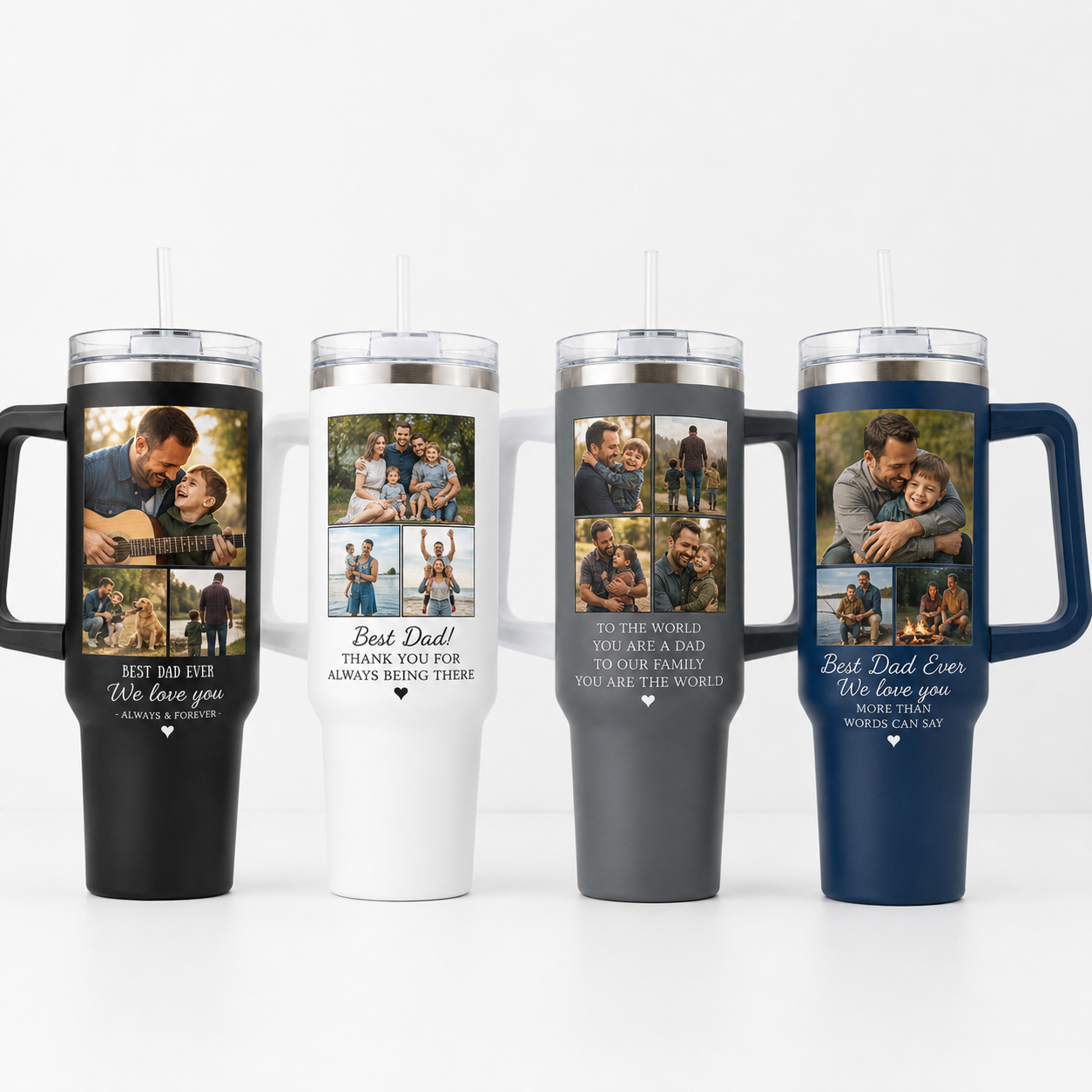 Custom  Photo Dad 40oz Tumbler, Personalized Dad Tumbler, Father’s Day Gift TOM99