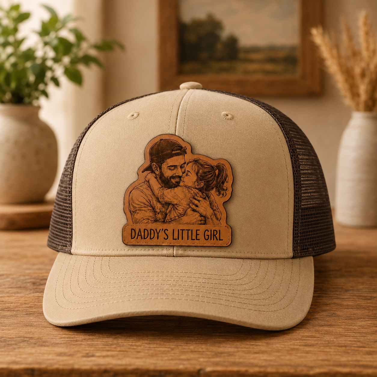 Personalized Girl Dad Trucker Hat | Custom Dad Photo Hat | Father's Day Gift | Gift For Dad | Dad Gifts TOM99