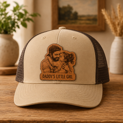 Personalized Girl Dad Trucker Hat | Custom Dad Photo Hat | Father's Day Gift | Gift For Dad | Dad Gifts TOM99