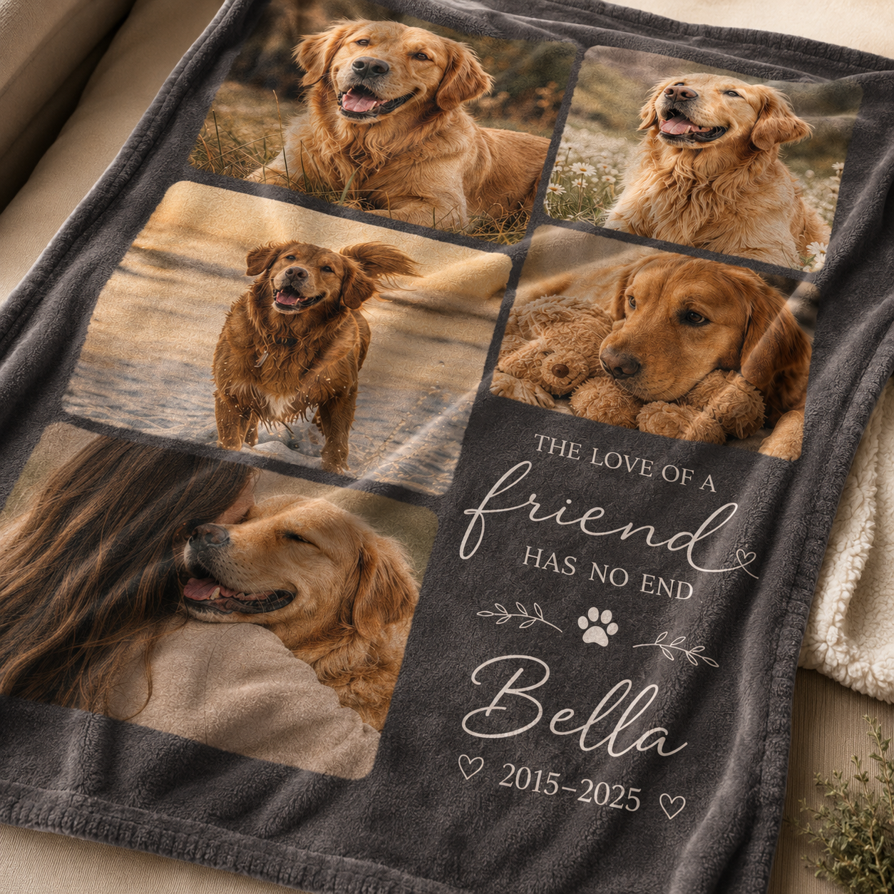 Custom Photo My Dog Memorial Blanket | Personalized Dog Lovers Gifts | Gift For Dog Lovers TOM99