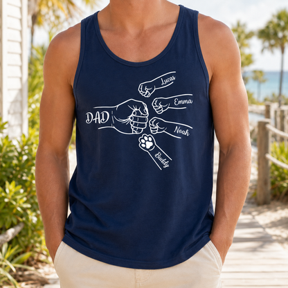 Custom Dad Bump Tank Top, Personalized Dad Gifts | Gift For Dad, Grandpa TOM99