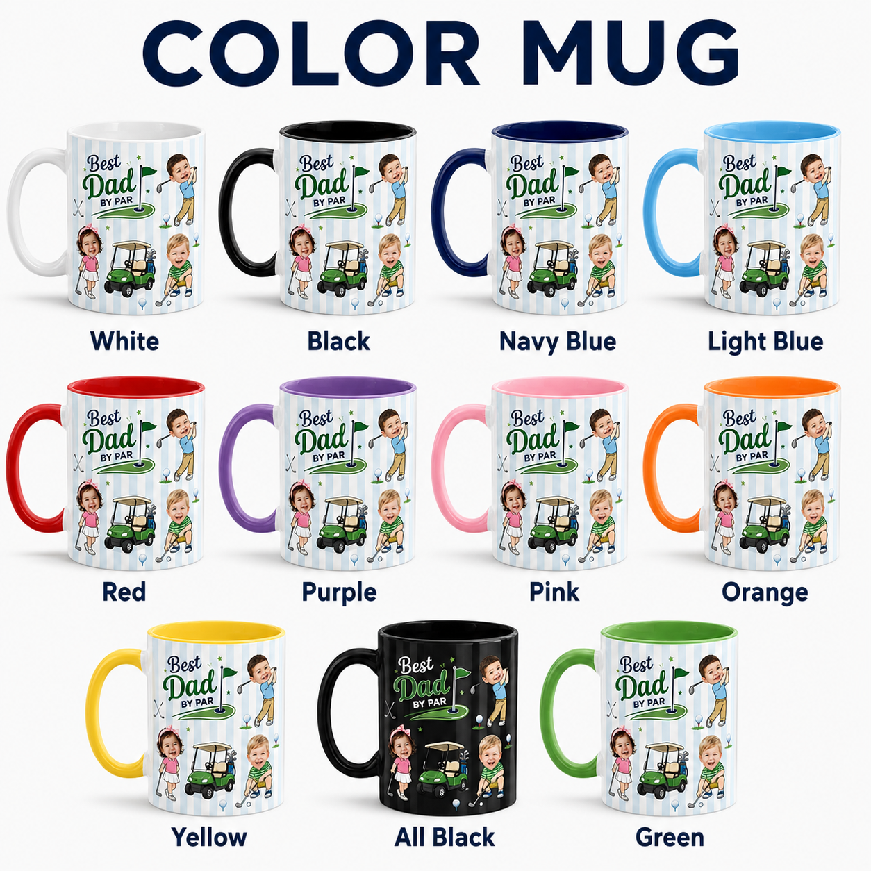 Custom Photo Dad Mug, Personalized Mug Mug For Husband Dad Grandfather TOM99