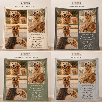 Custom Photo My Dog Memorial Blanket | Personalized Dog Lovers Gifts | Gift For Dog Lovers TOM99