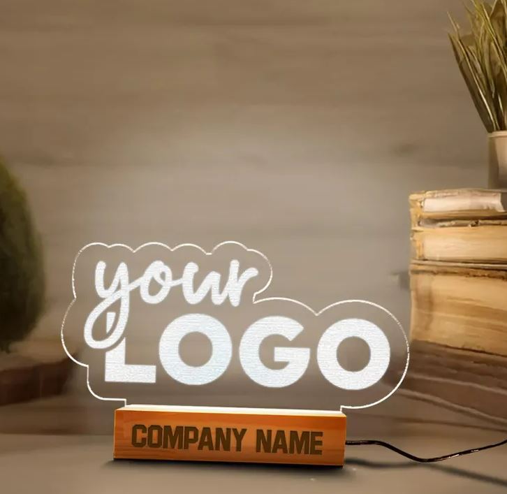 Custom Logo Night Light | Custom Logo Led Light | Business Brand Logo Table Light