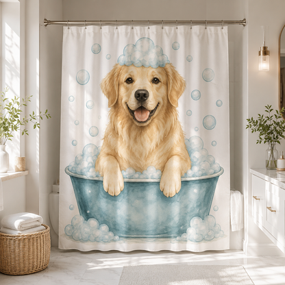 Custom Photo Dog Shower Curtain | Gift For Dog Lovers