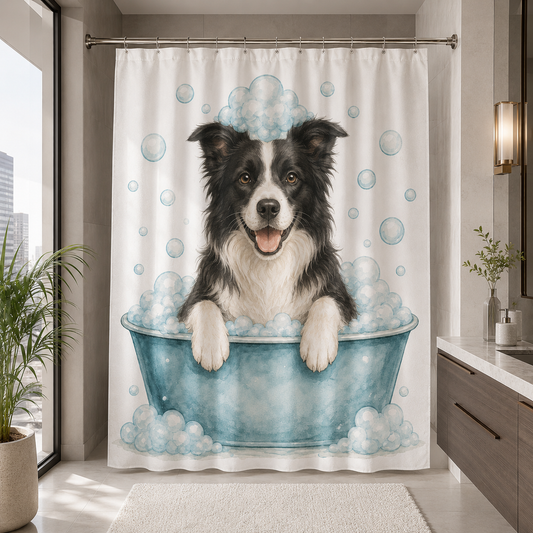 Custom Photo Dog Shower Curtain | Gift For Dog Lovers