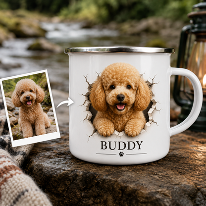 Custom Photo Funny Dog Camping Mug | Gift For Dog Lovers Pa99