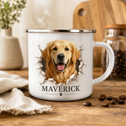 Custom Photo Funny Dog Camping Mug | Gift For Dog Lovers Pa99