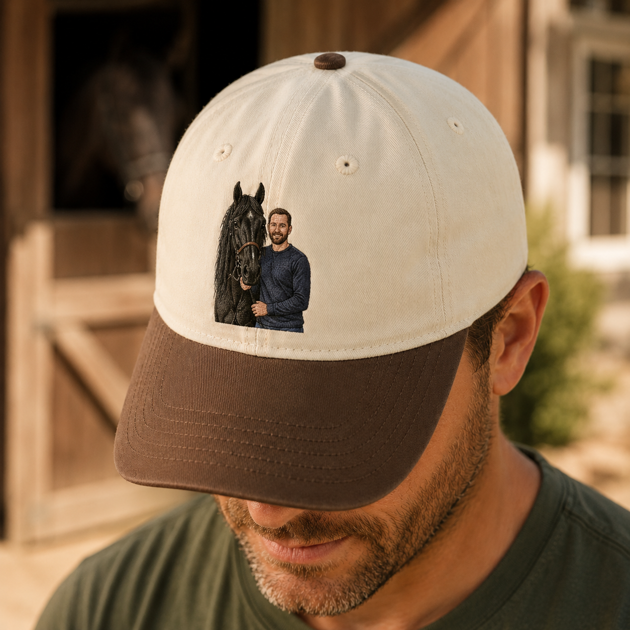 Custom Photo Horse Embroidered Hat  | Gift For Horse Lover Pa99