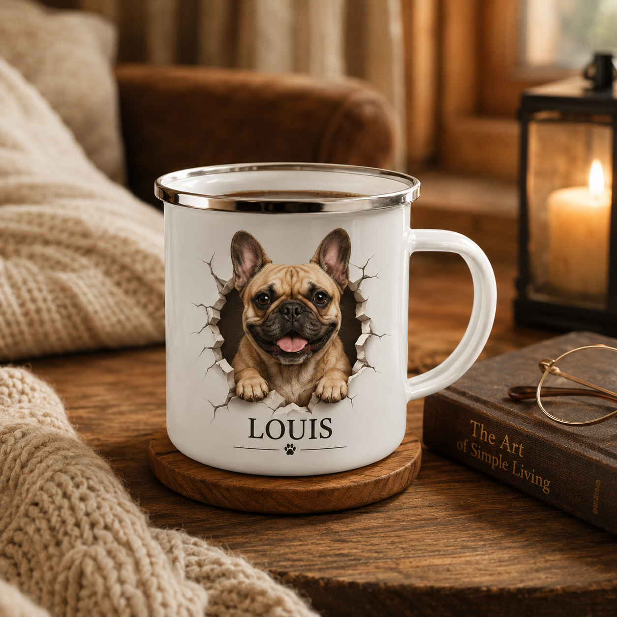Custom Photo Funny Dog Camping Mug | Gift For Dog Lovers Pa99