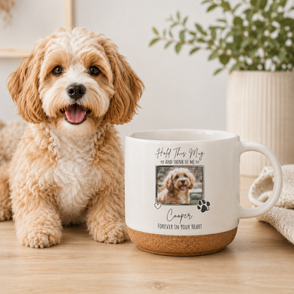 Custom Photo Dog 12oz Cork Mug | Gift For Dog Lovers | Pet Lover Gifts TOM99
