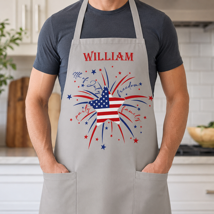 Custom American Dad Apron, Personalized Apron For Dad, Gifts For Dad - TOM99