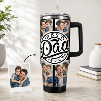Custom Best Dad Ever 40oz Tumbler, Personalized Dad Tumbler, Father’s Day Gift TOM99