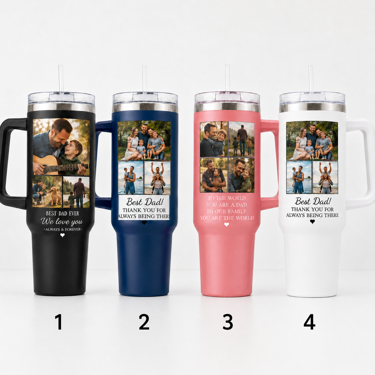 Custom  Photo Dad 40oz Tumbler, Personalized Dad Tumbler, Father’s Day Gift TOM99