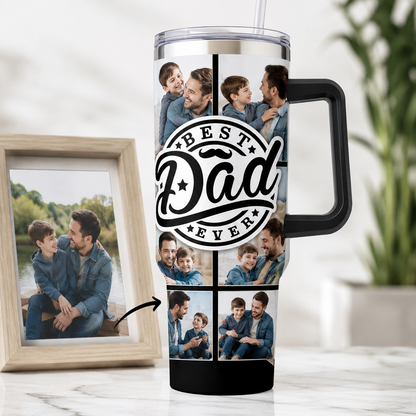 Custom Best Dad Ever 40oz Tumbler, Personalized Dad Tumbler, Father’s Day Gift TOM99