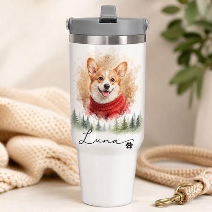 Custom Photo Dog 30oz Tumbler | Gift For Dog Lovers | Pet Lover Gifts TOM99
