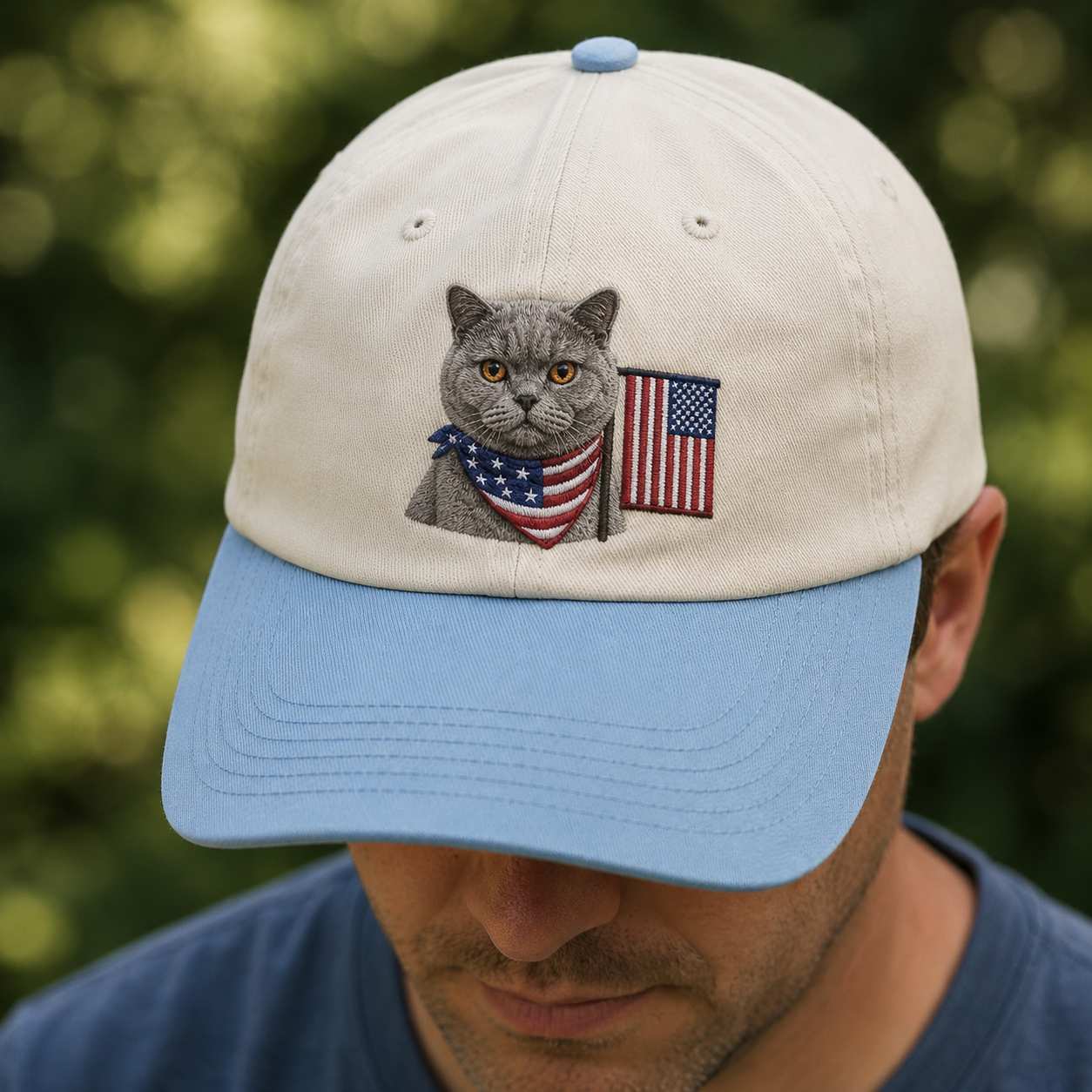 Custom Photo Cat Embroidered Hat, Custom Pet Photo Embroidered Cap, Gift For Cat Lovers Pa99
