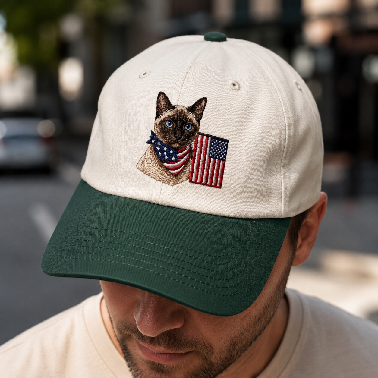 Custom Photo Cat Embroidered Hat, Custom Pet Photo Embroidered Cap, Gift For Cat Lovers Pa99