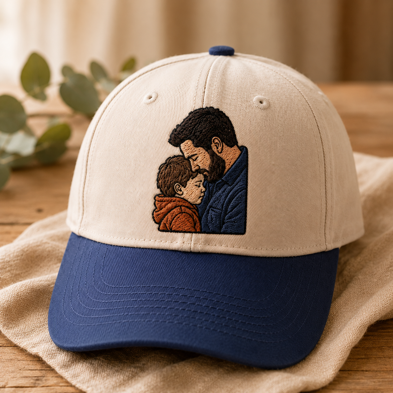 Custom Photo Dad Huge Embroidered Hat, Personalized Cap, Custom Portrait Dad Hat, Father’s Day Gift TOM99