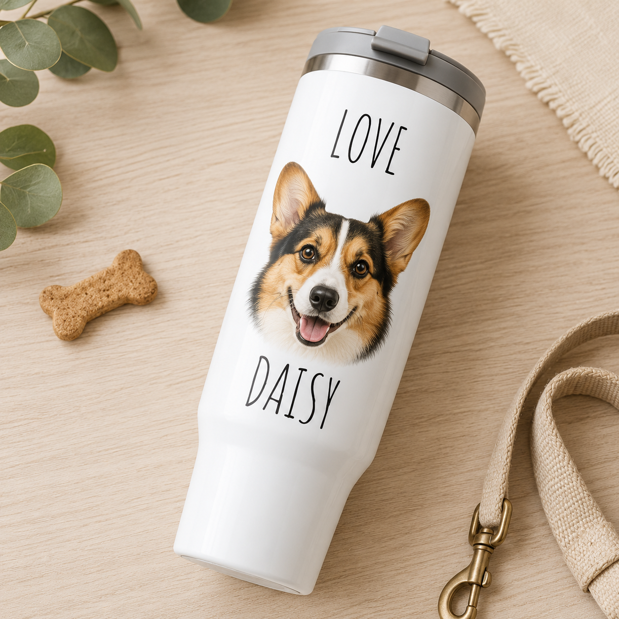 Custom Photo Best Dog Mom Ever 30oz Tumbler | Gift For Dog Lovers | Pet Lover Gifts TOM99